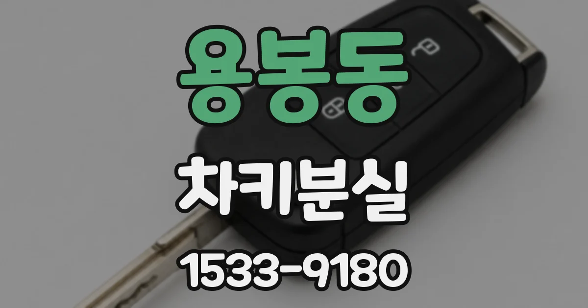 용봉동 차키분실