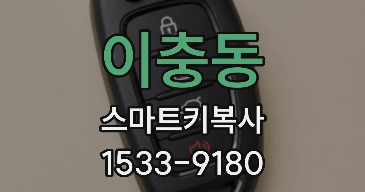 이충동 스마트키복사