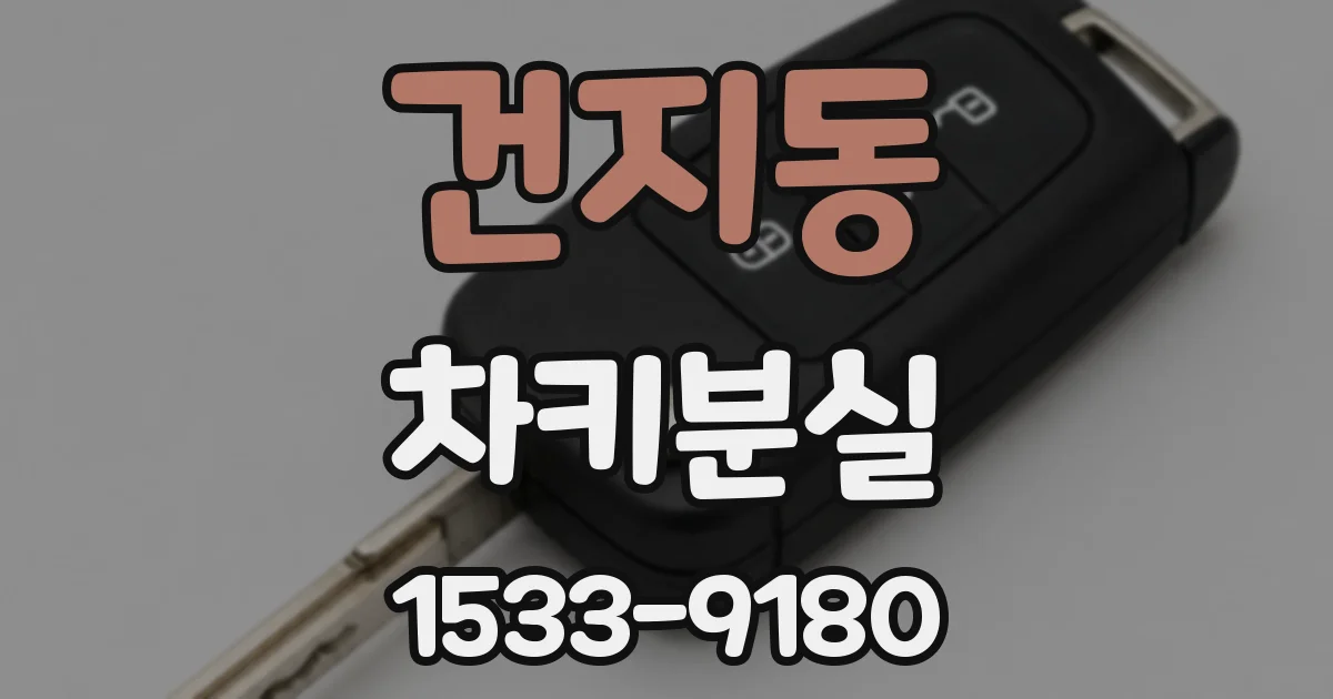 건지동 차키분실