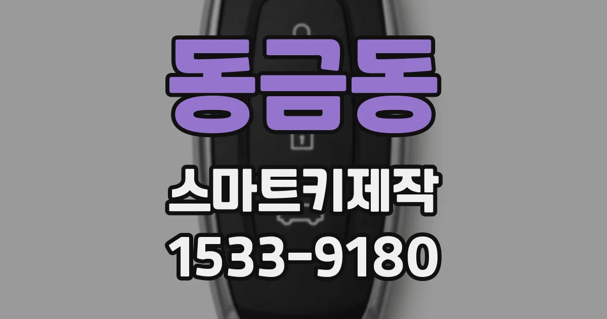 동금동 스마트키제작