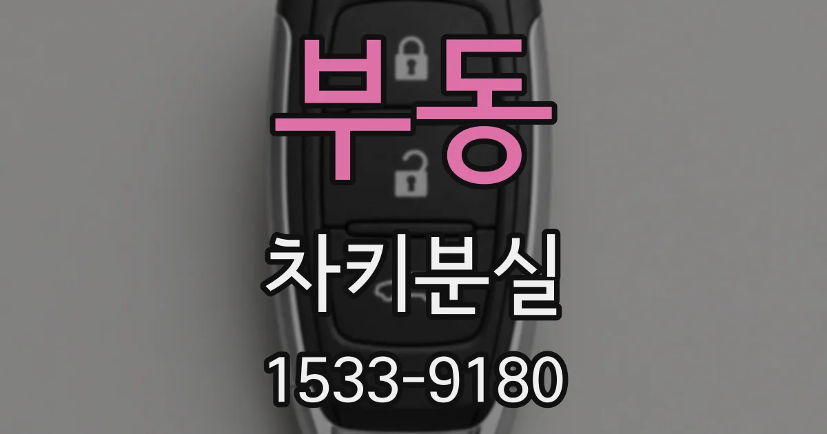 부동 차키분실