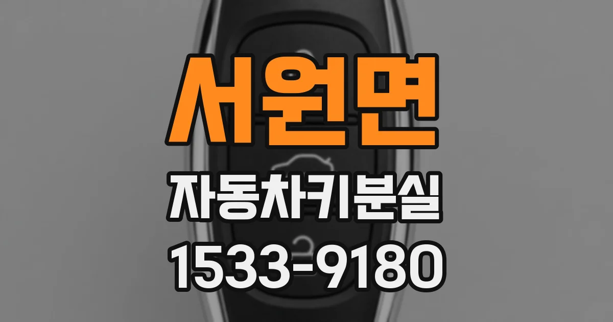 서원면 자동차키분실