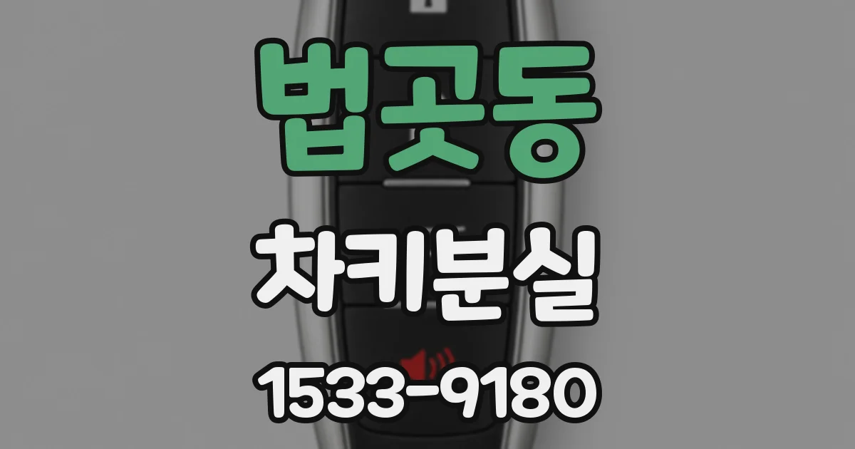 법곳동 차키분실