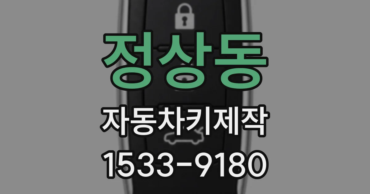 정상동 자동차키제작
