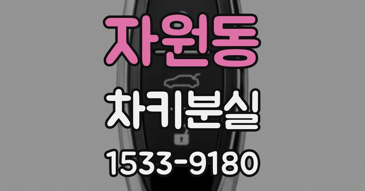 자원동 차키분실