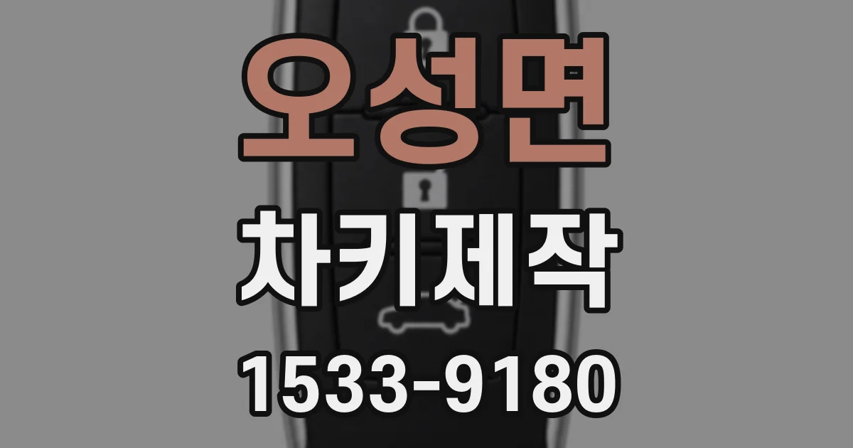 오성면 차키제작