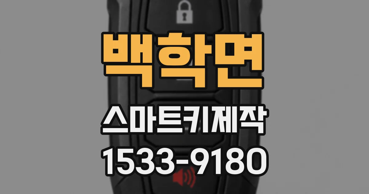 백학면 스마트키제작