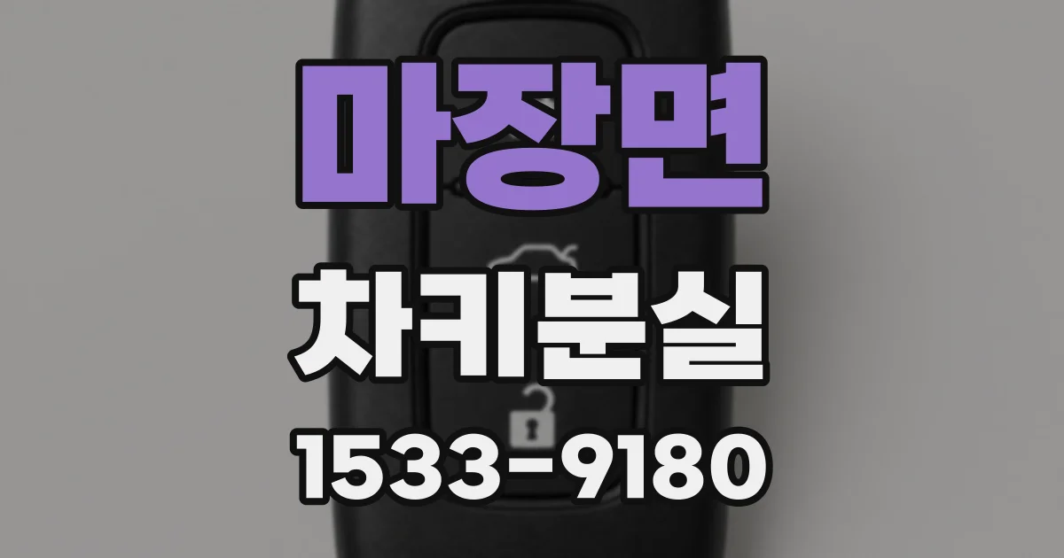 마장면 차키분실