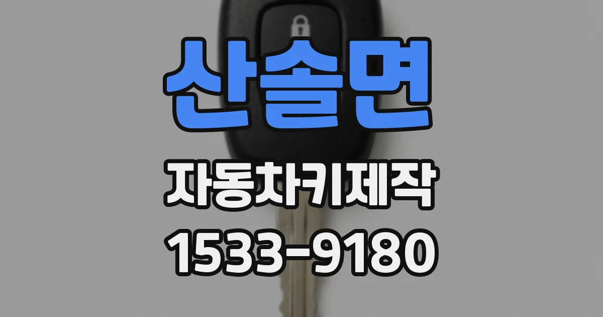 산솔면 자동차키제작