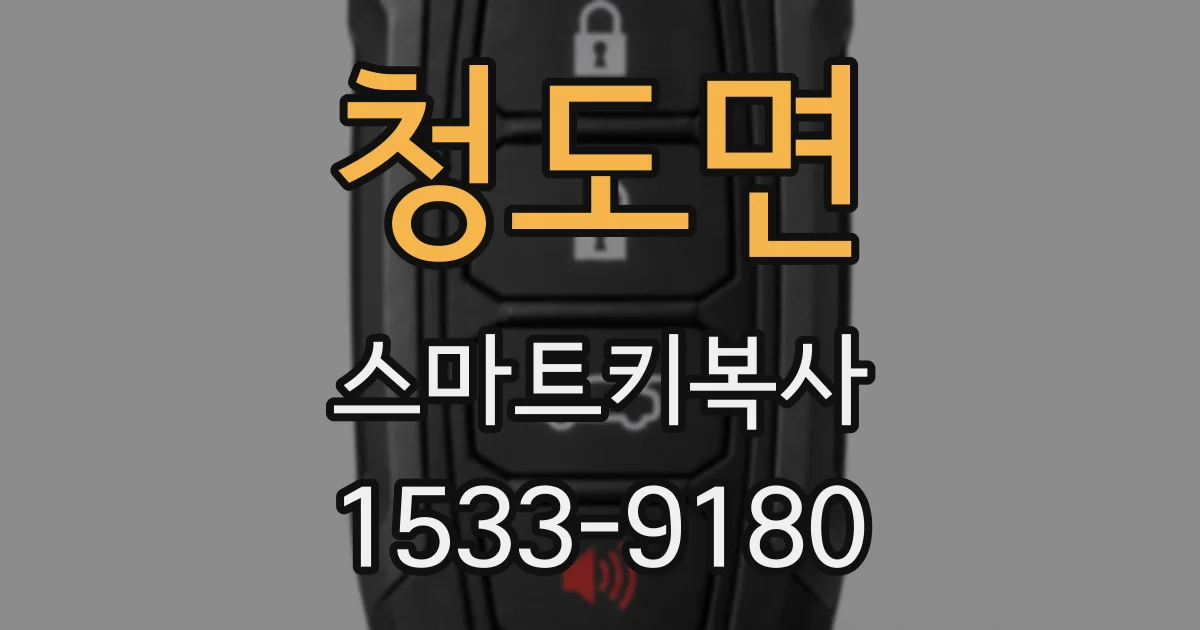 청도면 스마트키복사