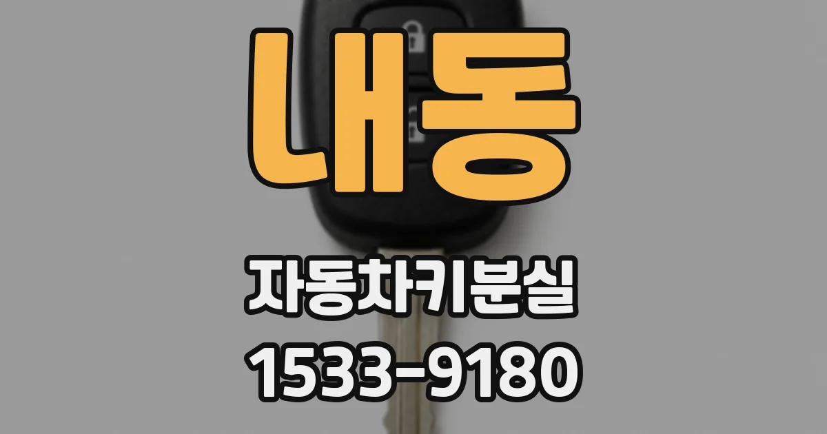 내동 자동차키분실