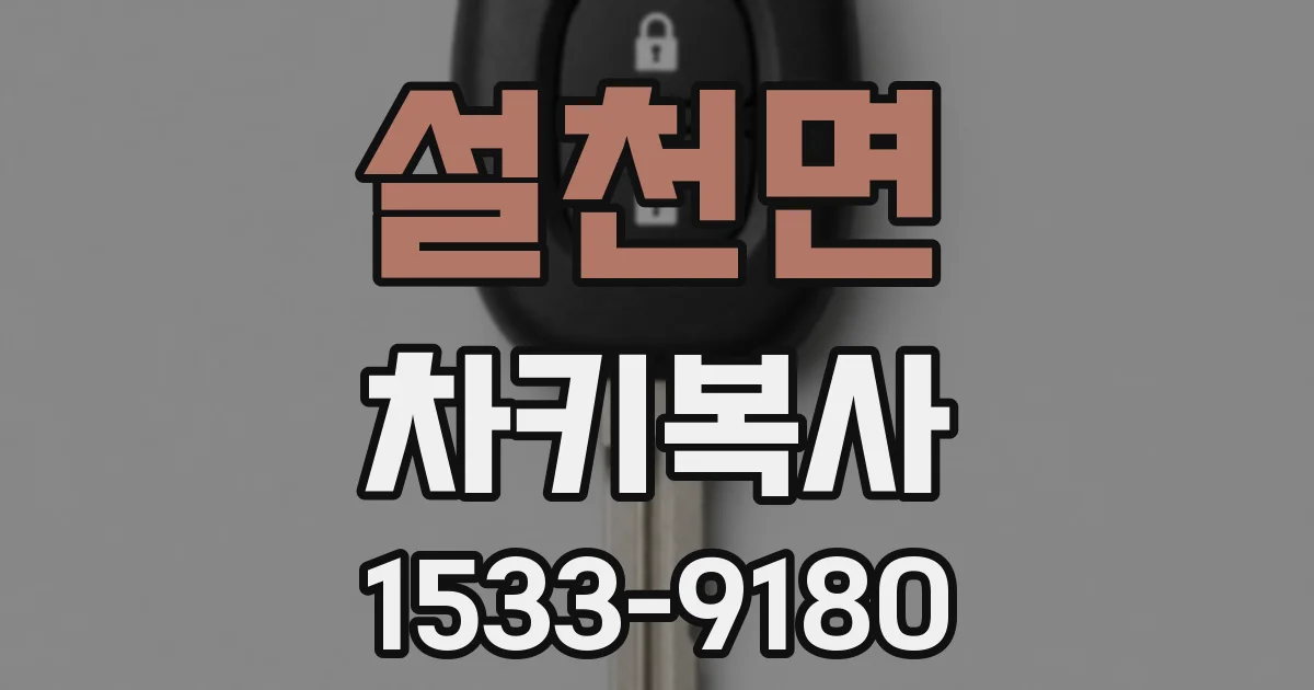 설천면 차키복사