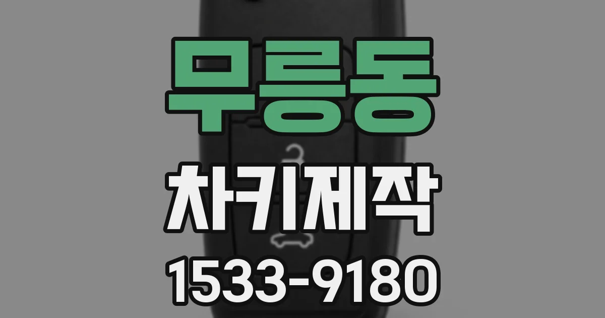 무릉동 차키제작
