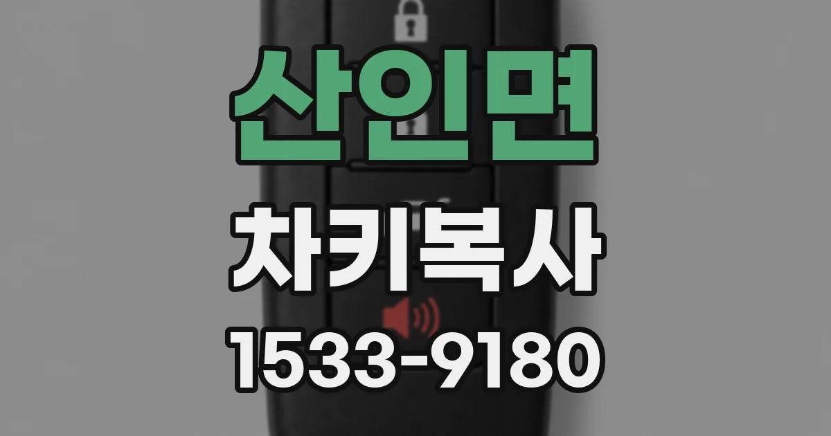 산인면 차키복사
