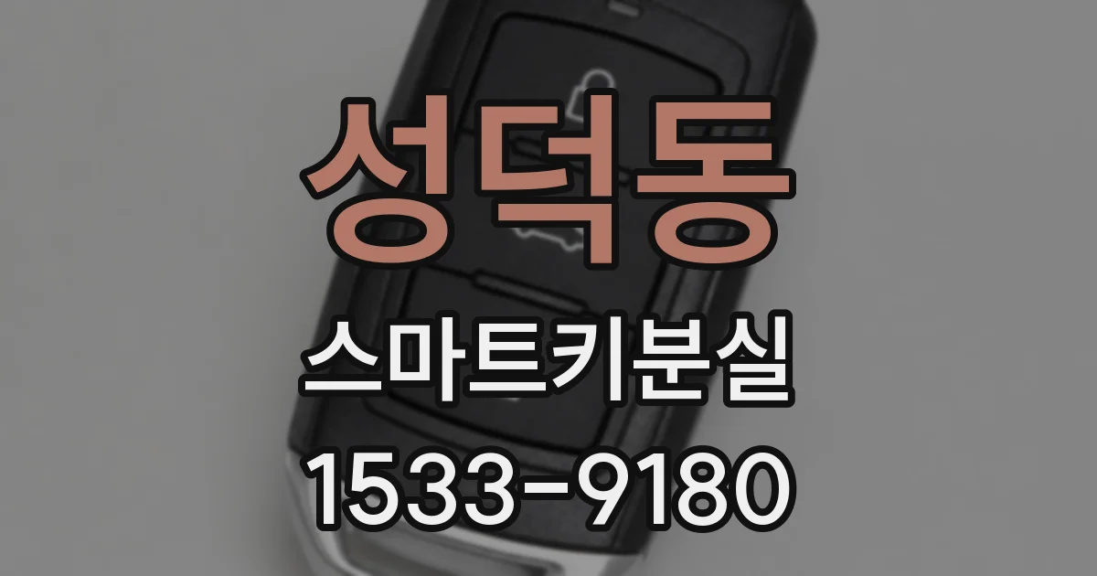 성덕동 스마트키분실