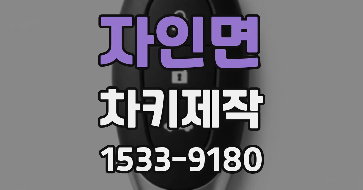 자인면 차키제작