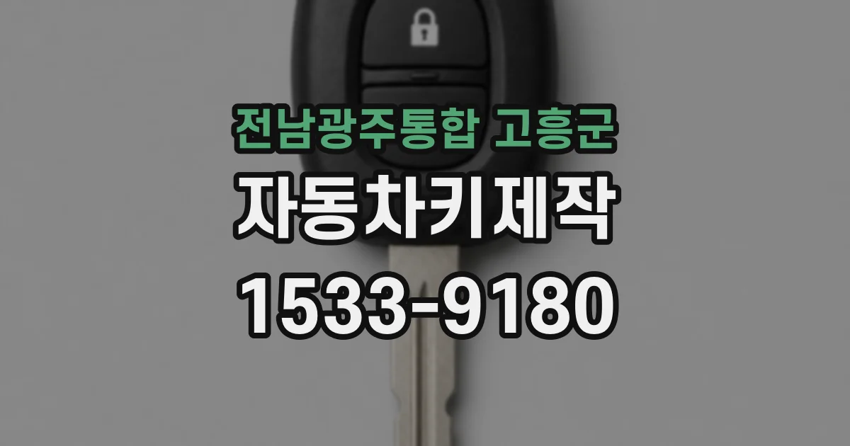전남광주통합 고흥군 자동차키제작