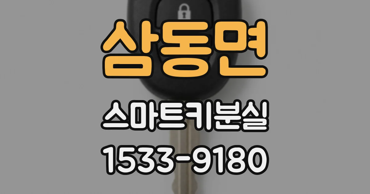 삼동면 스마트키분실