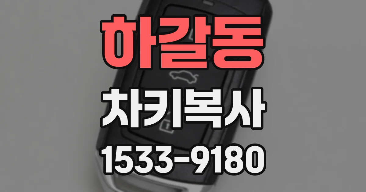 하갈동 차키복사