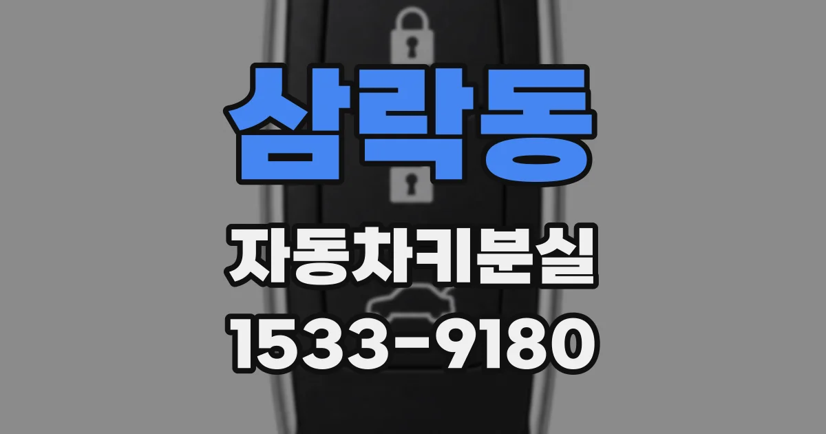 삼락동 자동차키분실