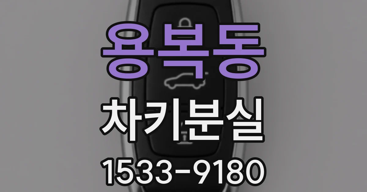 용복동 차키분실