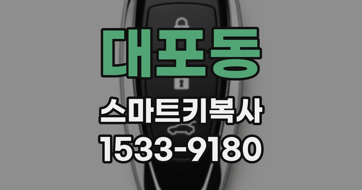 대포동 스마트키복사