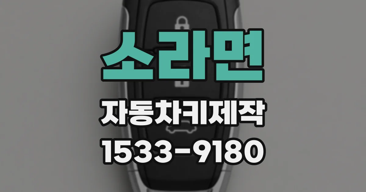 소라면 자동차키제작