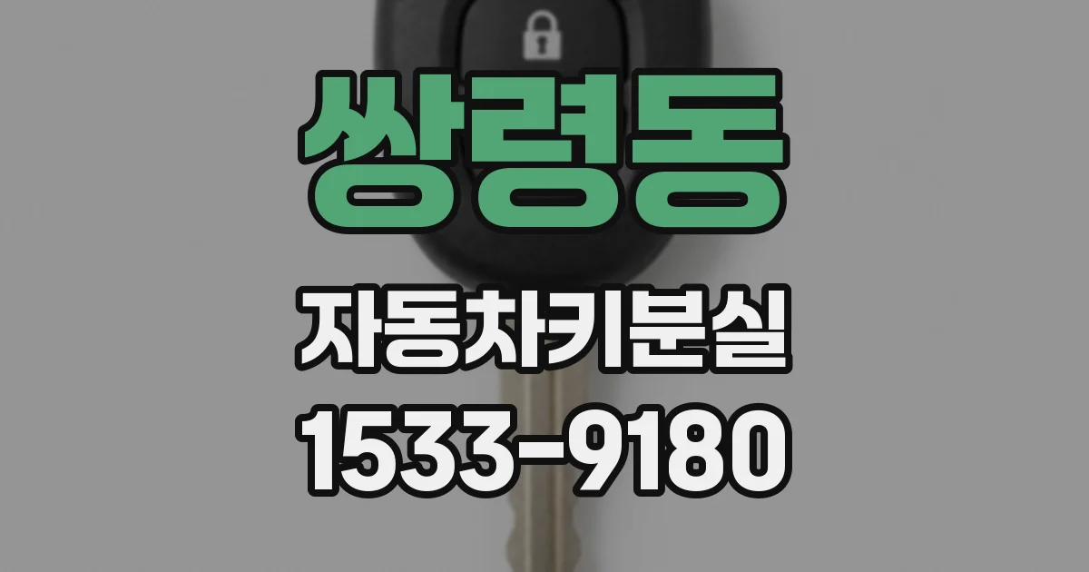 쌍령동 자동차키분실