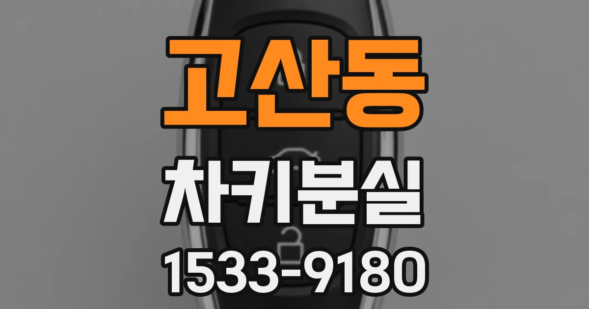 고산동 차키분실