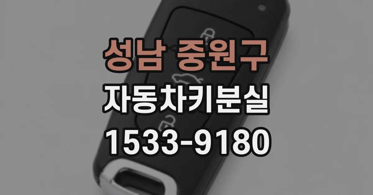 성남 중원구 자동차키분실