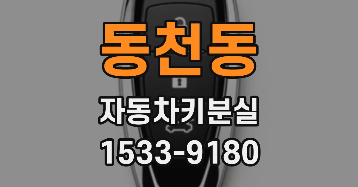 동천동 자동차키분실