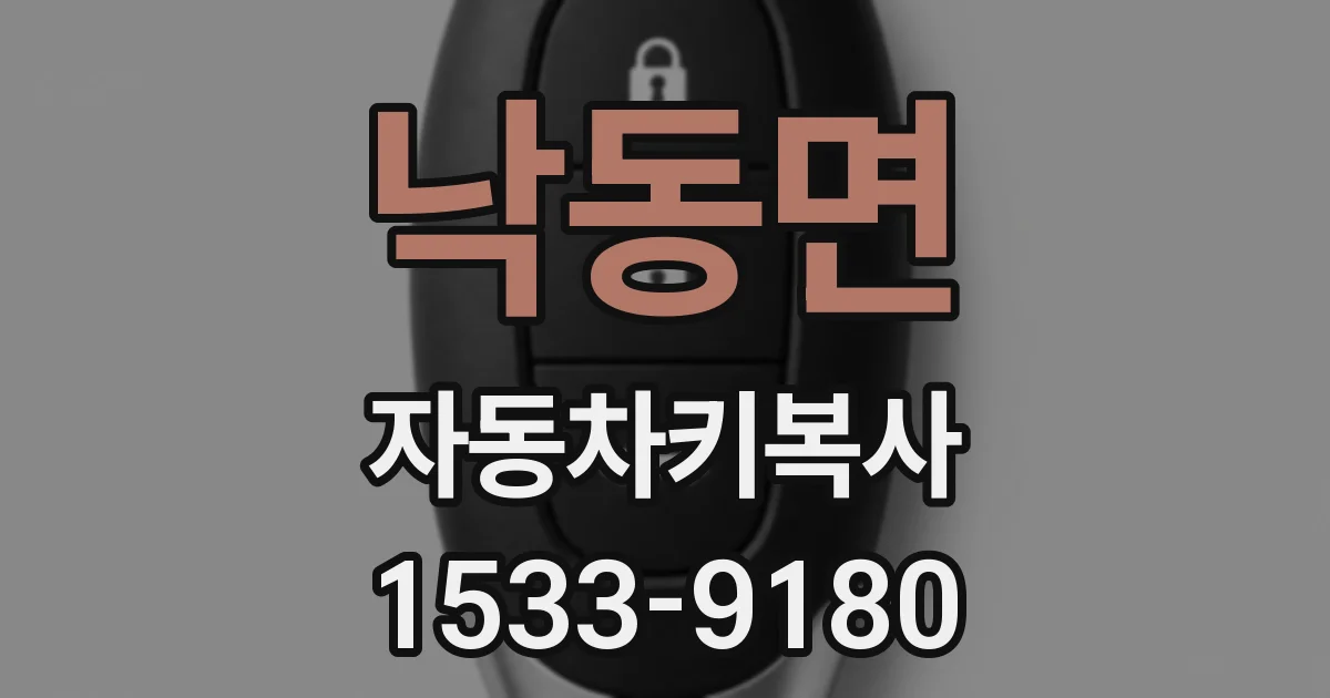 낙동면 자동차키복사