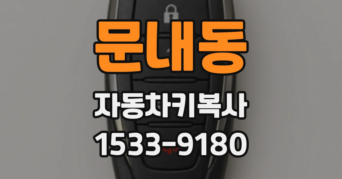 문내동 자동차키복사