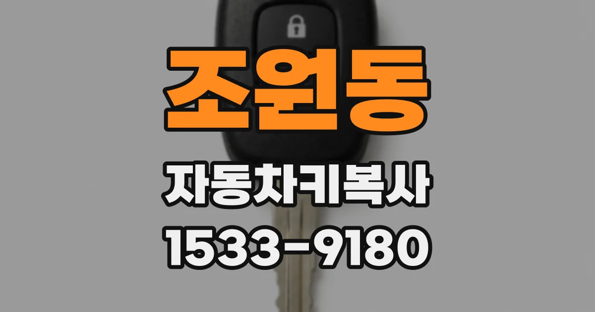 조원동 자동차키복사