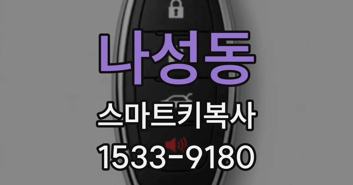 나성동 스마트키복사