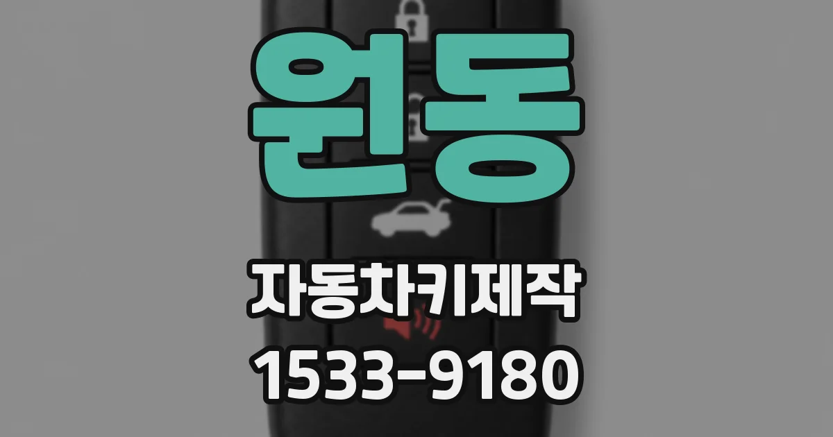 원동 자동차키제작