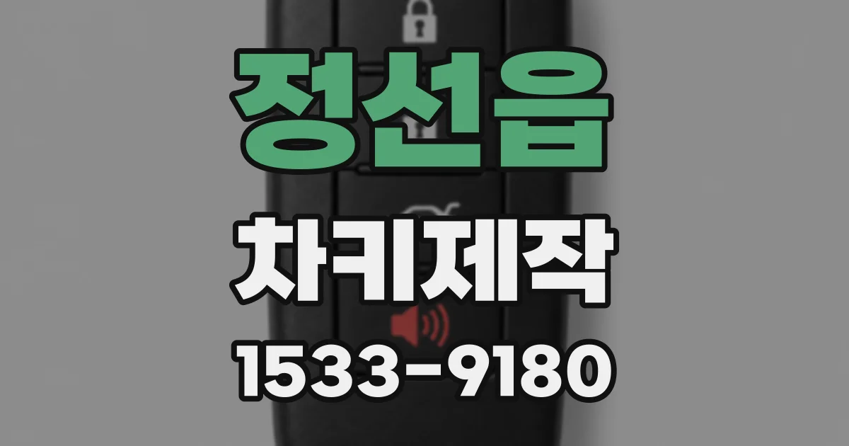 정선읍 차키제작