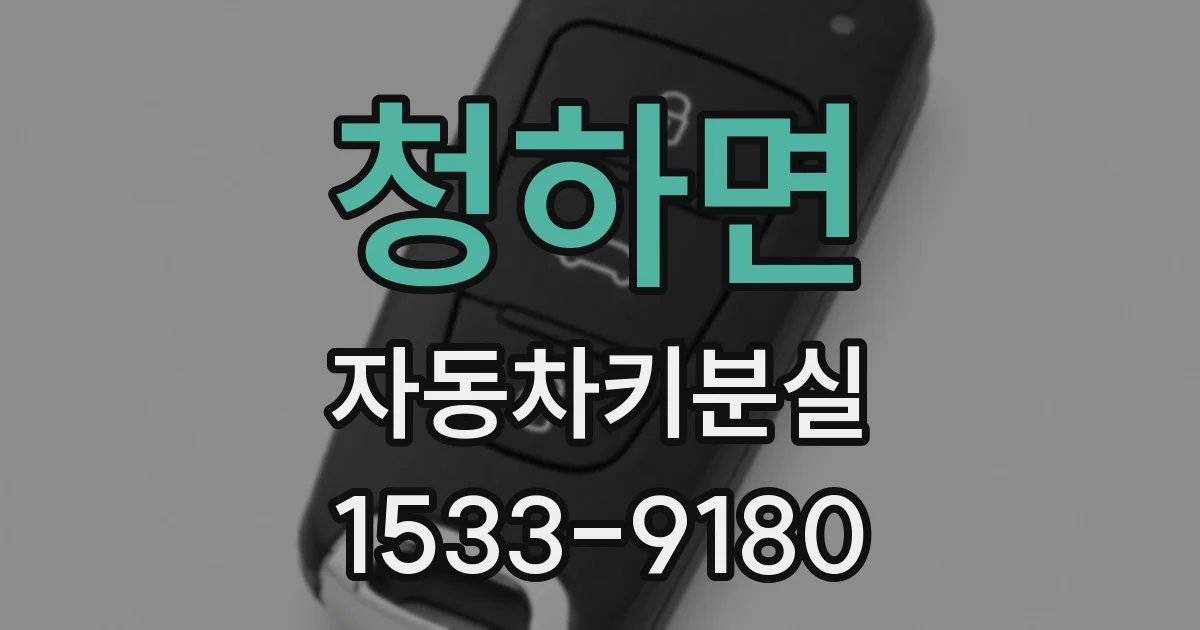 청하면 자동차키분실
