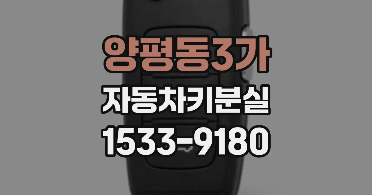 양평동3가 자동차키분실