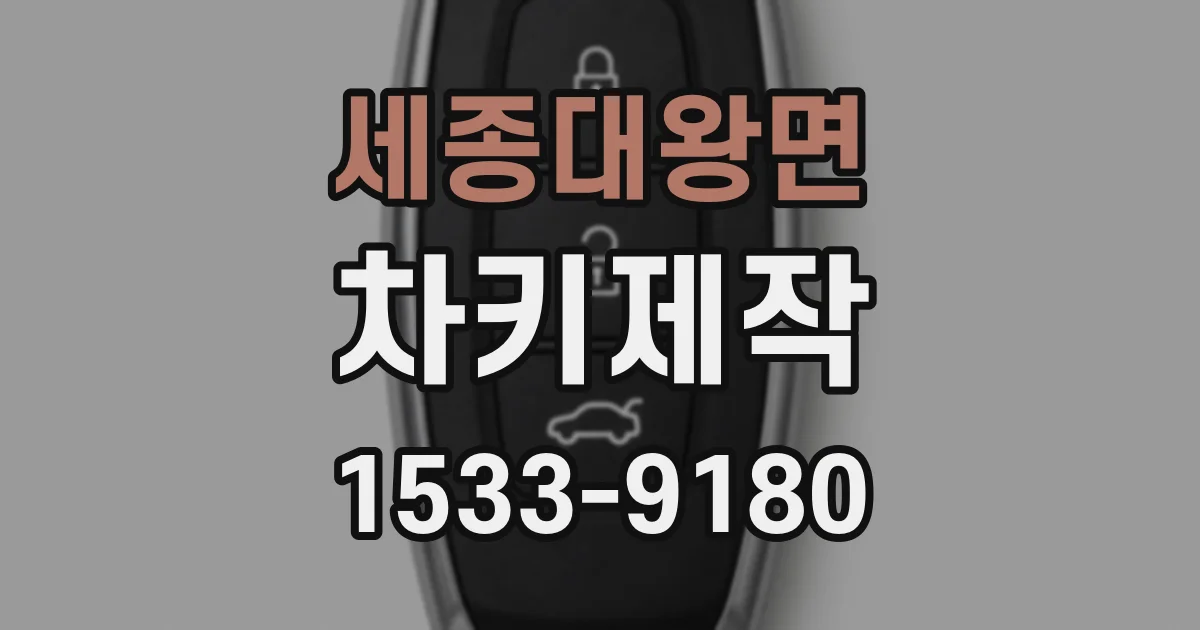 세종대왕면 차키제작