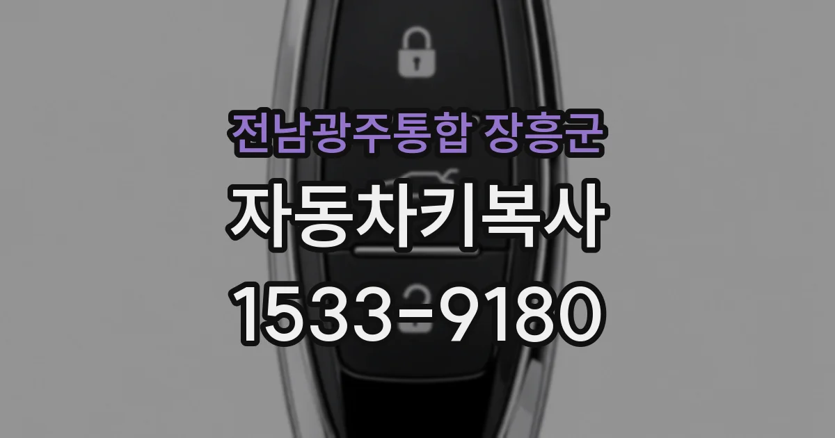 전남광주통합 장흥군 자동차키복사