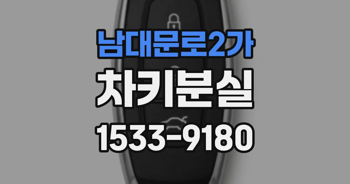 남대문로2가 차키분실