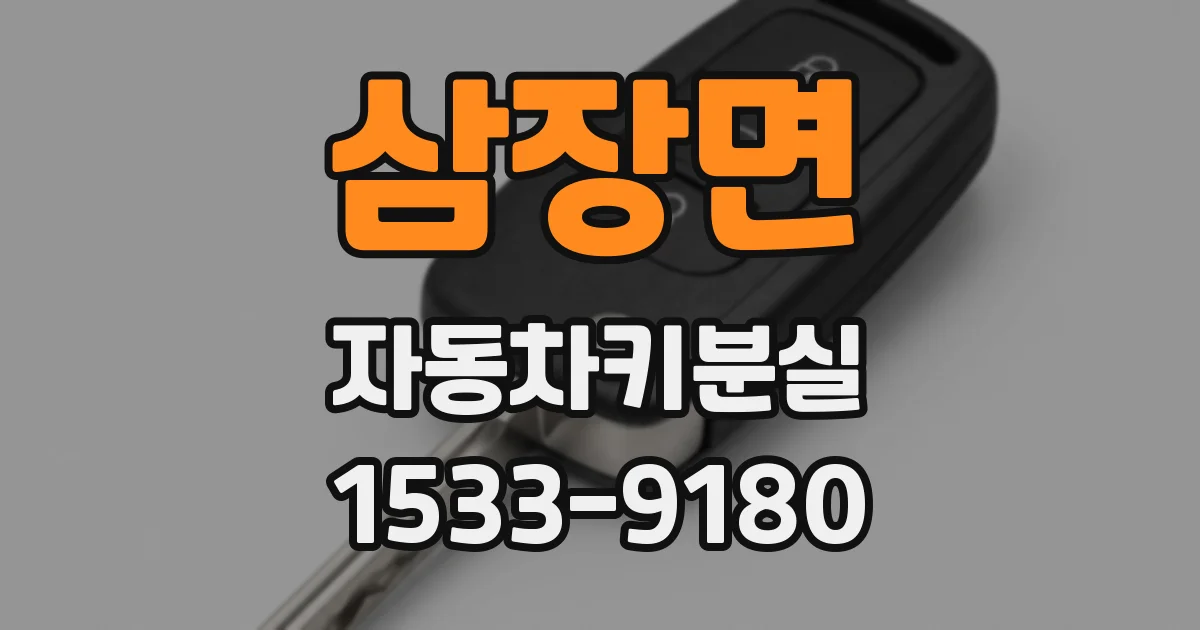 삼장면 자동차키분실