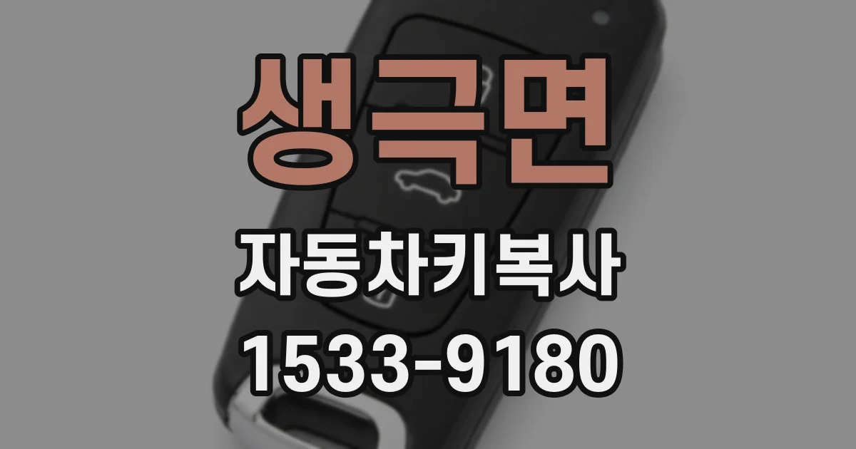 생극면 자동차키복사