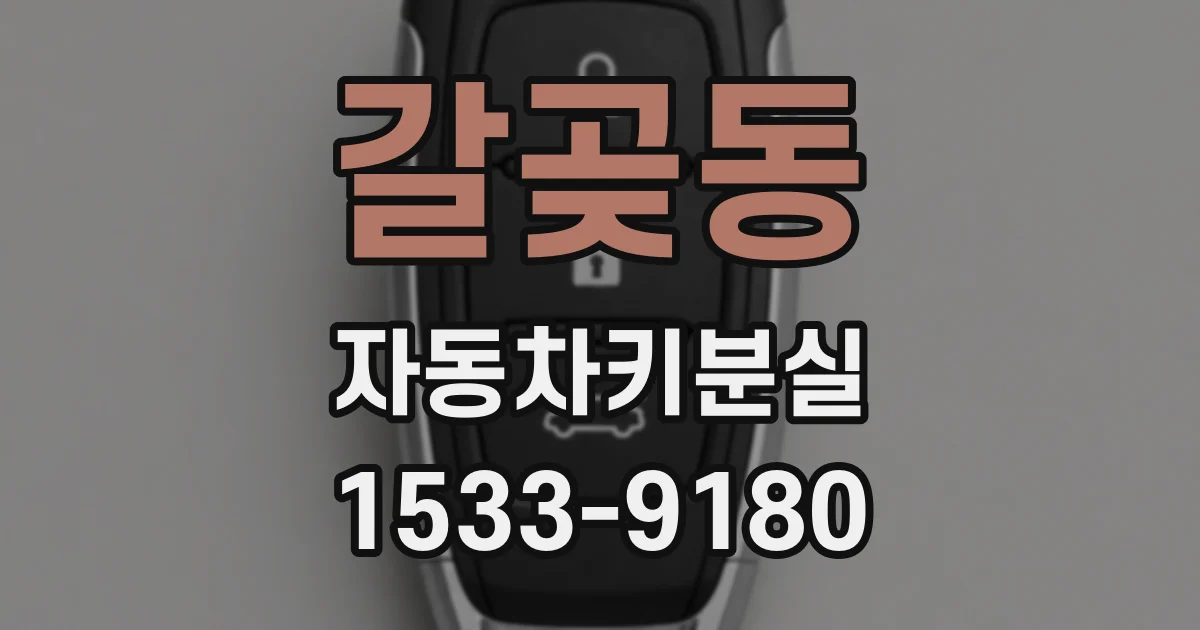 갈곶동 자동차키분실