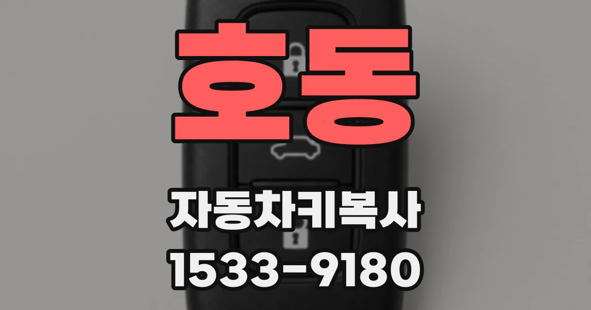 호동 자동차키복사