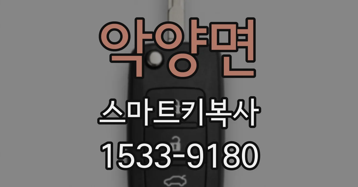 악양면 스마트키복사