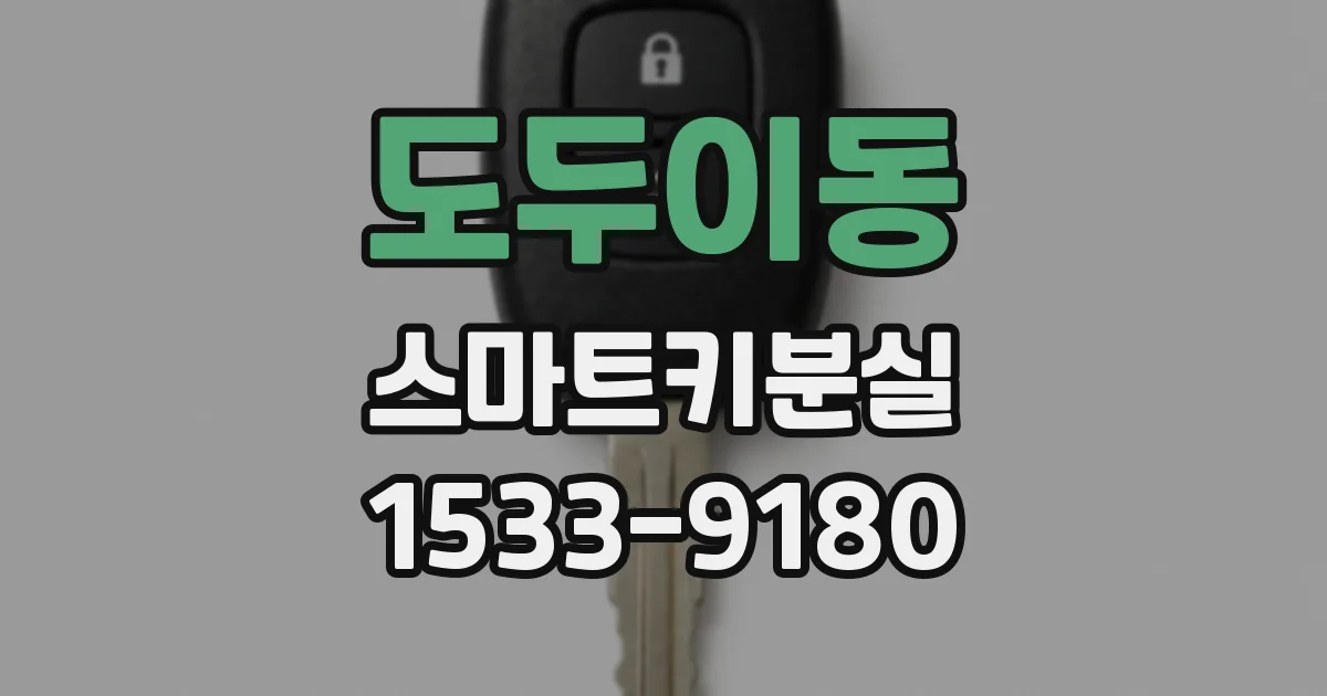 도두이동 스마트키분실