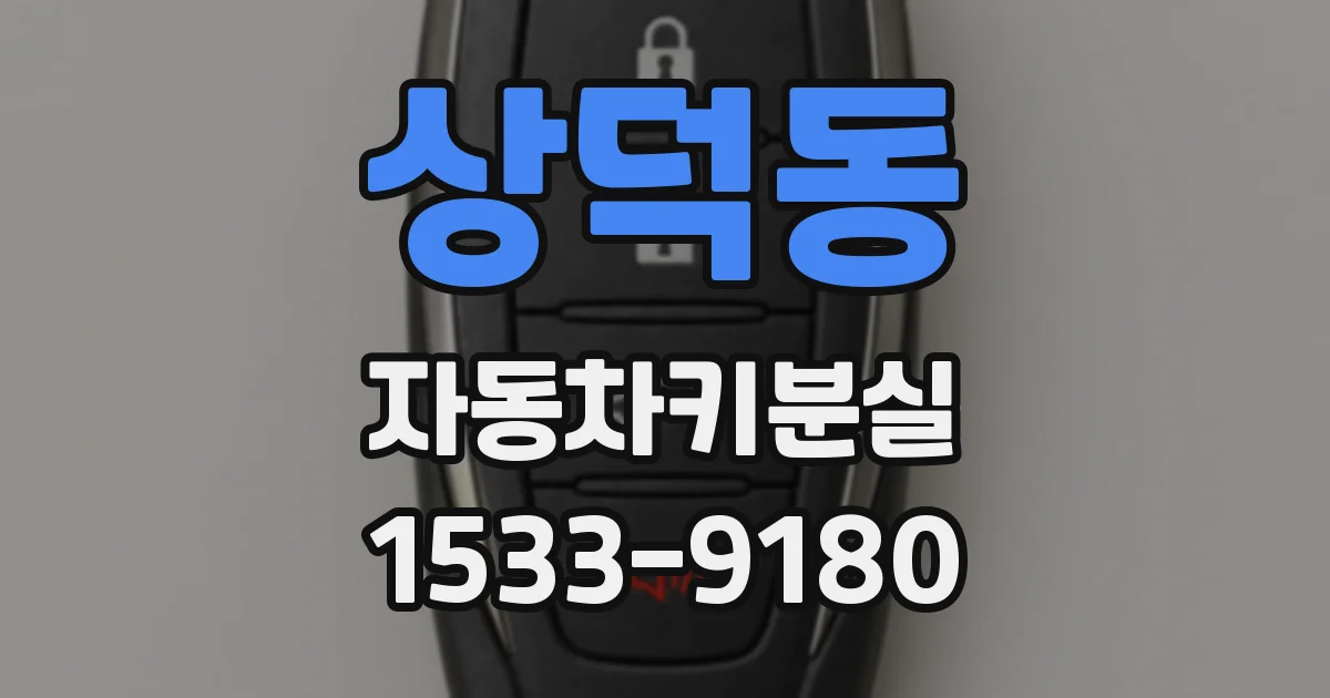 상덕동 자동차키분실