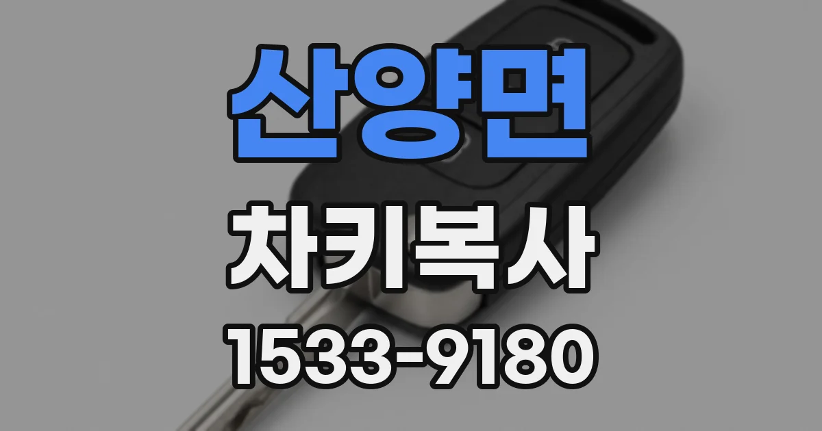 산양면 차키복사